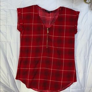 Express Plaid Blousse